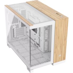 Boitier Mini Tour Micro ATX Corsair 2500X avec panneaux vitrés (Blanc/Marron)
