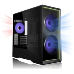 Lian-Li Boitier Mini Tour Micro ATX Lian Li Vector V150 RGB avec panneaux vitrés (Noir)