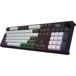 Clavier Gamer sans fil mécanique (Hator Aurum Linear) Hator Skyfall 100 Pro RGB (Noir/Gris)