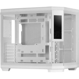 Boitier Moyen Tour ATX Mars Gaming MC-3T Core LCD avec panneaux vitrés (Blanc)