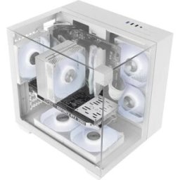 Boitier Mini Tour Micro ATX Mars Gaming MC-VISIONM avec panneaux vitrés (Blanc)