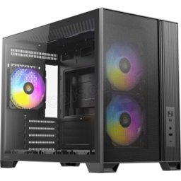 Boitier Mini Tour Micro ATX Antec Flux M RGB avec panneau vitré (Noir)