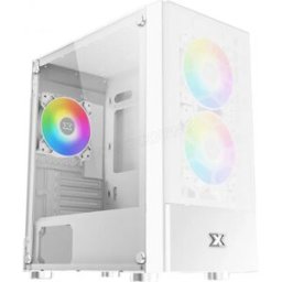 Boitier Mini Tour Micro ATX Xigmatek Oreo RGB avec panneau vitré (Blanc)