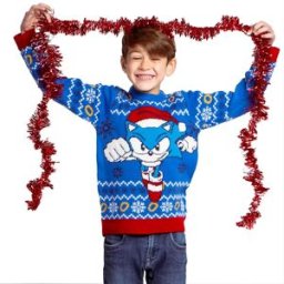 Cerda Sonic Pull Knitted Christmas Blue 8 Années Garçon