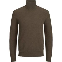 Jack & Jones Pull à Col Roulé Emil Knit Mulch / Twist M Homme
