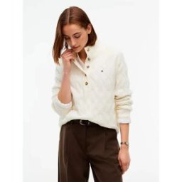 Tommy Hilfiger Pull Ww0ww52189 Ivory Petal S Femme