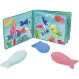 Janod Bath Book Party under the sea livre d’images conçu pour les baignoires 10m+ 1 pcs