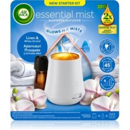 Air Wick Essential Mist Linen & White Orchid diffuseur d'huiles essentielles avec recharge 1 pcs