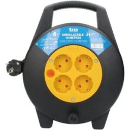 Tm Electron Enrouleur De Câble 4 Prises 10 M Black One Size unisex