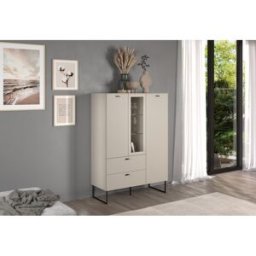 Deladeco Buffet haut moderne 100 cm cachemire Belinda Cachemire