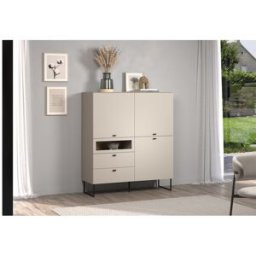 Deladeco Buffet haut moderne 122 cm cachemire Belinda Cachemire