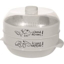 Cook Concept - Cuit-vapeur 2 étages micro-ondes coloris aléatoire - 23x21.5x17 cm OS