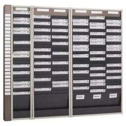Tableau à fiches H1350xl260xP75 mm 1 rangée avec 25 compartiments ; Eichner (9219-02001)