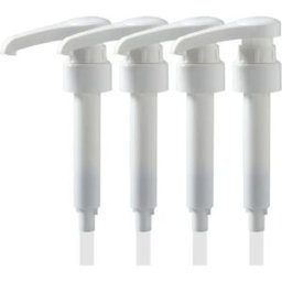 INF Lot de 4 têtes de pompe 250ml 28/410 à pression manuelle - PP alimentaire, doseur portionné