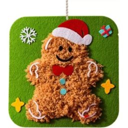 INF Kit d'art de filetage de bonhomme en pain d'épice de Noël à faire soi-même - Bricolage festif amusant
