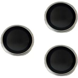 INF Protection d'objectif en métal 3 pièces pour iPhone Argent iPhone 16/16 Plus