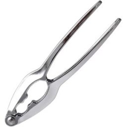 INF Casse-Noisette Robuste en Alliage de Zinc Argenté - Outil de Cassage Lourd pour Noix et Pacanes, 113g
