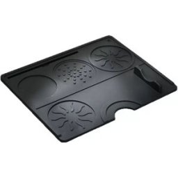 INF Tapis de Tasseur de Café en Silicone - Pad de Tassement Espresso pour Accessoires de Café Le noir