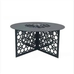 INF Présentoir de table métallique style écran - Support pour pots de fleurs compact noir, 23cm x 15cm
