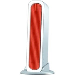 INF Ventilateur tour sans pales rechargeable flagship avec télécommande - Turbo Boost, recharge USB, oscillation 3 vitesses, Bleu marine + Orange
