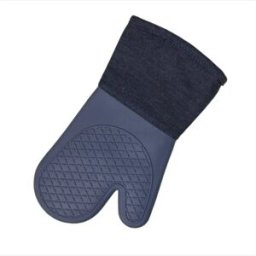 INF Gants de Four en Silicone Résistants à la Chaleur - Manique Isolante pour Cuisson, Micro-ondes et Grill (Paire) Bleu marine