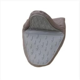 INF Paire de maniques en silicone résistantes à la chaleur - doublure polyester, gants de cuisine pour four et micro-ondes Gris