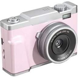 INF Appareil photo numérique 4K CCD compatible Selfie et Vidéo, double objectif avant/arrière, écran couleur 2.4 inch, zoom Rose