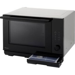 Panasonic NN-DS59NMETG Micro-ondes noir, acier inoxydable 1000 W sans plateau tournant, avec fonction de cuisson-vapeur, fonction grill, Minuteur digital,