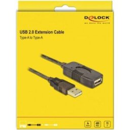Delock Câble USB USB 2.0 USB-A mâle, USB-A femelle 15.00 m multicolore 82689