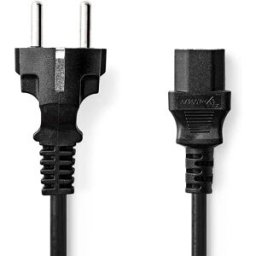Nedis Câble D´alimentation Cegl10030bk100 Power M-iec-320-c13 Nickelé 10 M Black One Size unisex
