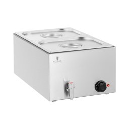 Bain-marie - 600 W - 2 x GN 1/2 - Robinet de vidange