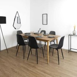 Home Deco Factory - Table Extensible Paxton marron - 160x90x75 cm OS