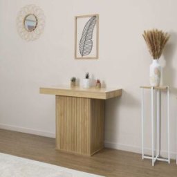 Home Deco Factory - Console table extensible Klaus marron - 235x75x90 cm OS