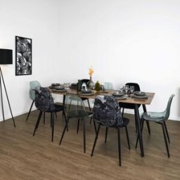 Home Deco Factory - Table Extensible 6 à 8 Personnes Forest First marron/noir - 210x90x75 cm OS
