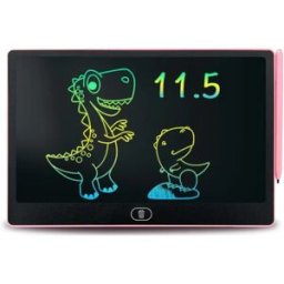 INF Tablette d'écriture LCD horizontale 11.5 inch – Écran respectueux des yeux, effaçable avec emplacement pour stylet intégré Rose