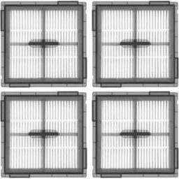 INF Kit de filtres lavables pour aspirateur robot - Lot de 4, ABS+fibre, Blanc, compatible avec Roborock Q10 et Q8 Max Pro