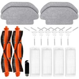 INF Kit de pièces de rechange pour aspirateur robot compatible avec Xiaomi S12 / T12 / 2S B106GL / XMSTJQR2S - 2 brosses