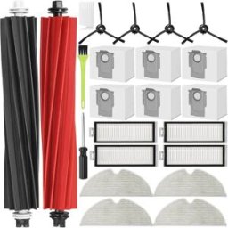 INF Kit d'accessoires de rechange pour aspirateur robot compatible avec Roborock Q5 Pro+/Q8 Max+ - Brosses multicolores,