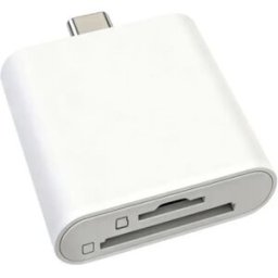 INF Lecteur de cartes USB 3.0 Type-C haute vitesse SD/TF à double fente, blanc