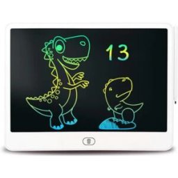 INF Tablette d'écriture LCD 13-inch écran horizontal - Écran protecteur pour les yeux, effacement en un clic et emplacement Blanc