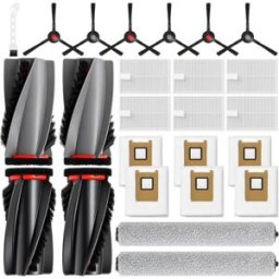 INF Kit de pièces de rechange pour aspirateur robot compatible avec Eufy C28 - rouleaux, brosse principale, filtres HEPA et