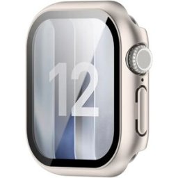 INF Coque de protection intégrée PC+verre trempé avec protège-écran pour Apple compatible avec Apple Watch Series 12, lot de 2 Lumière des étoiles