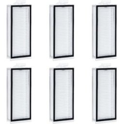 INF Filtres de Remplacement pour Aspirateur Robot 6-Pack – Filtres Lavables Réutilisables ABS+Fibres compatibles avec Roborock