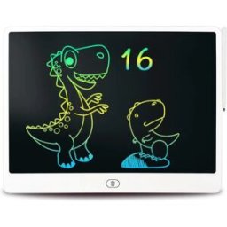 INF Tablette d'écriture Graffiti 16-inch format paysage – Écran LCD flexible agréable pour les yeux, Effacement à une touche, Blanc
