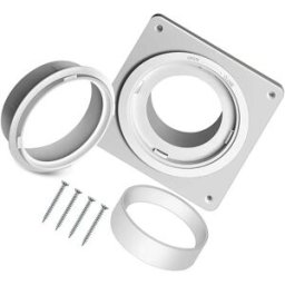 INF Kit de bride murale pour évacuation de sèche-linge – PVC 12cm x 12cm x 12cm avec anneau d'étanchéité et raccord de tuyau