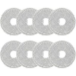INF Lot de 8 chiffons microfibres lavables réutilisables pour aspirateurs robots - Compatible avec Ecovacs Deebot