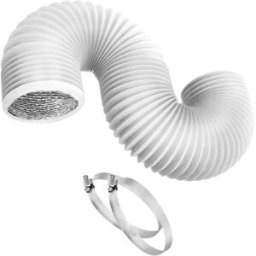 INF Raccord d'évacuation pour sèche-linge 100mmx2.5 avec 2 pinces en acier inoxydable, tuyau d'évacuation PVC feuille