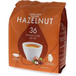 KaffeK Hazelnut - 36 Dosettes de café pour Senseo - Americano - Café Noisette - Compatible Senseo