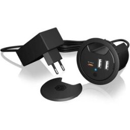 ICY BOX Chargeur USB 30 W 2x USB-A, 1x USB-C® noir intérieure