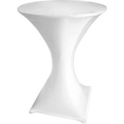 Perel Standing table cover Housse de table de bar blanc FP200